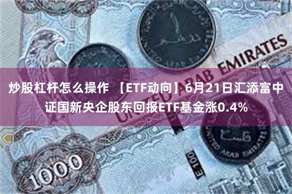 炒股杠杆怎么操作 【ETF动向】6月21日汇添富中证国新央企股东回报ETF基金涨0.4%