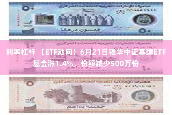   利率杠杆 【ETF动向】6月21日银华中证基建ETF基金涨1.4%，份额减少500万份