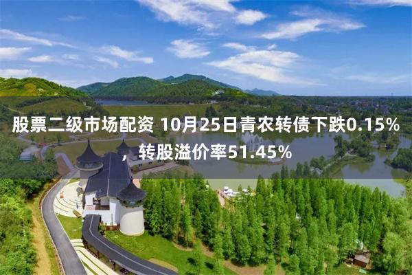 股票二级市场配资 10月25日青农转债下跌0.15%，转股溢价率51.45%