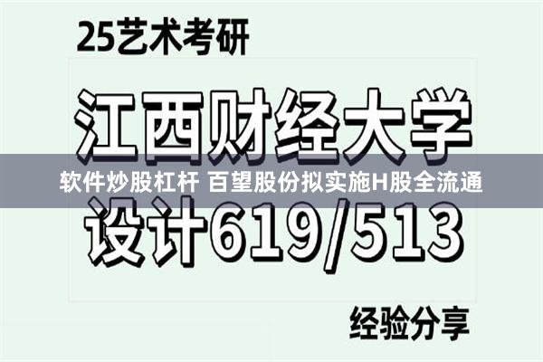 软件炒股杠杆 百望股份拟实施H股全流通